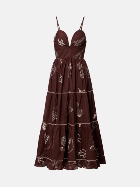 Poupette St Barth Milena printed cotton maxi dress