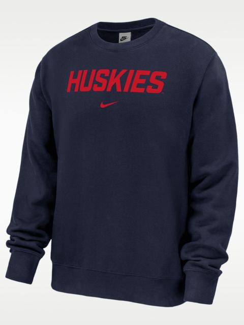 Nike Connecticut Huskies Club Fleece Men's Nike NCAA Pullover Crew-Neck Sweatshirt