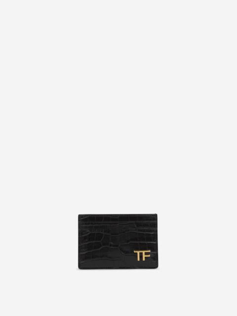 TOM FORD LEATHER LOGO CARD HOLDER