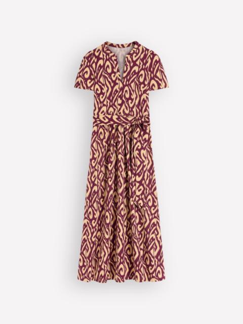 BODEN Naomi Jersey Midi Dress-Deep Wisteria, Ikat