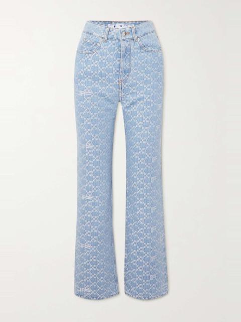Off-White Logo-jacquard straight-leg jeans