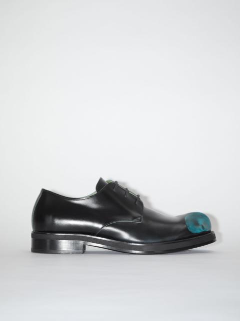 Acne Studios Leather derby shoes - Turquoise blue/black