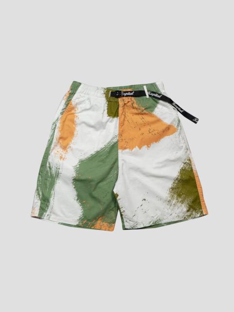 Kapital COMBED BURBERRY BRUSH-CAMO EASY SHORTS