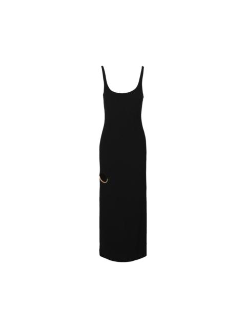 Versace Ring Cutout Sleeveless Maxi Dress 'Black'