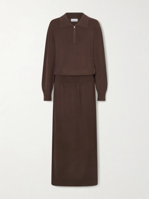 BRANDON MAXWELL Sabine Knitted Polo Maxi Dress