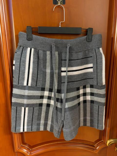 Burberry Burberry Grey Plaid Wool Shorts