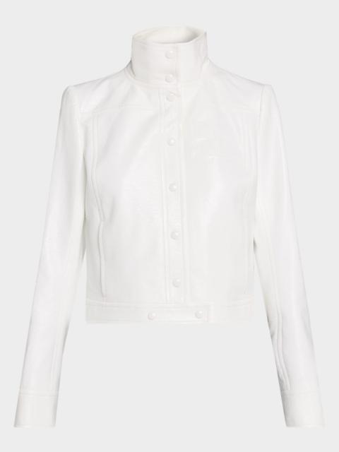 courrèges Textured Vinyl Crop Jacket