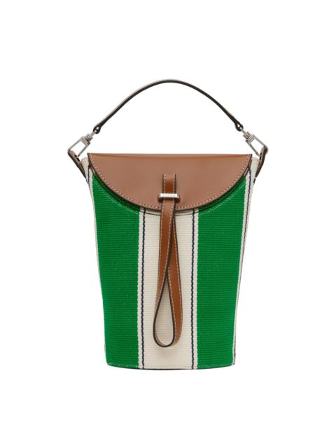 Green & White Phoebe Convertible Bucket Bag