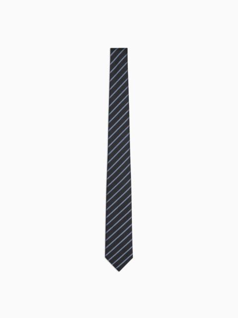 GIORGIO ARMANI Silk regimental jacquard tie