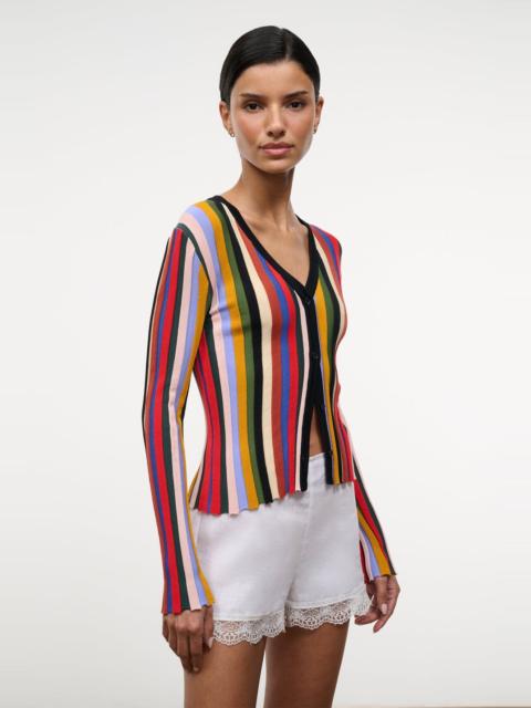 STAUD STAUD EZRA CARDIGAN ARTIST STRIPE