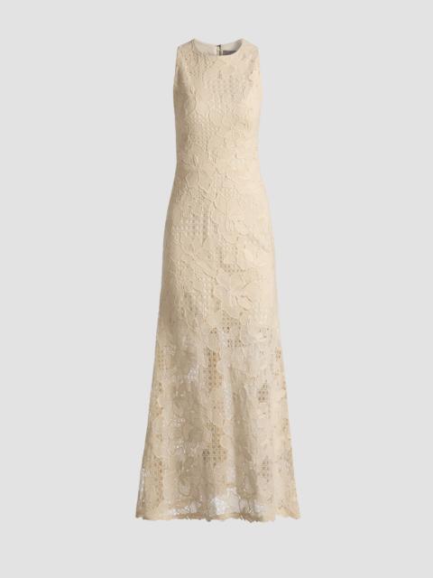 LELA ROSE Women's Lattice Guipure Lace Midi-Dress - Cream
