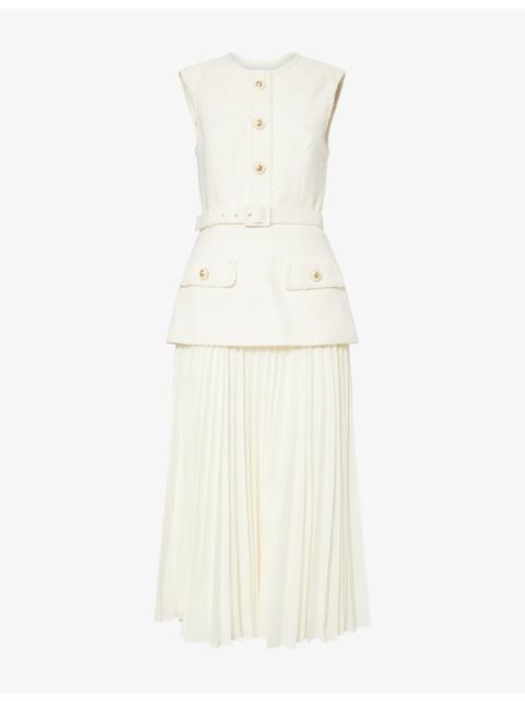 REBECCA VALLANCE Jonie Sleeveless Woven Midi Dress
