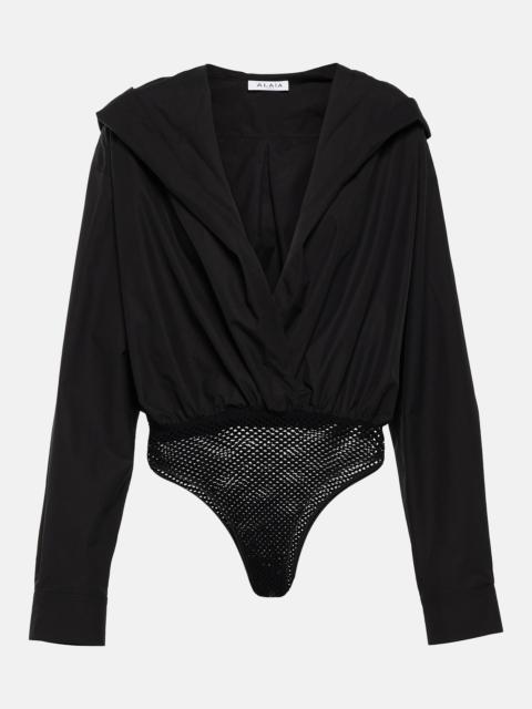 Hooded cotton bodysuit