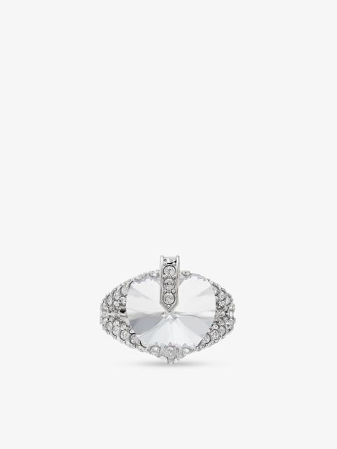 JIMMY CHOO Heart Double Ring
Silver-Finish Heart Double Ring with Crystals