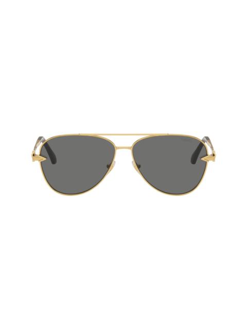 VERSACE Gold Avanti Pilot Sunglasses