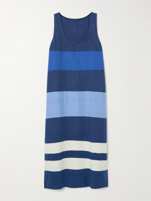 lemlem Lilian Striped Cotton Midi Dress