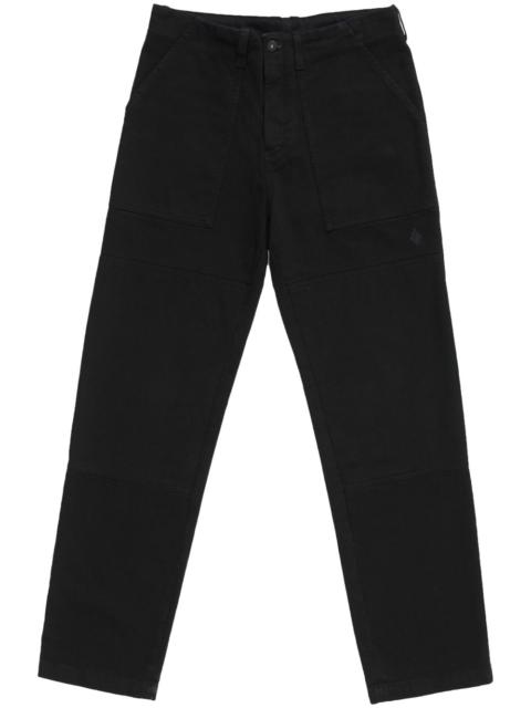 patchwork straight-legged trousers