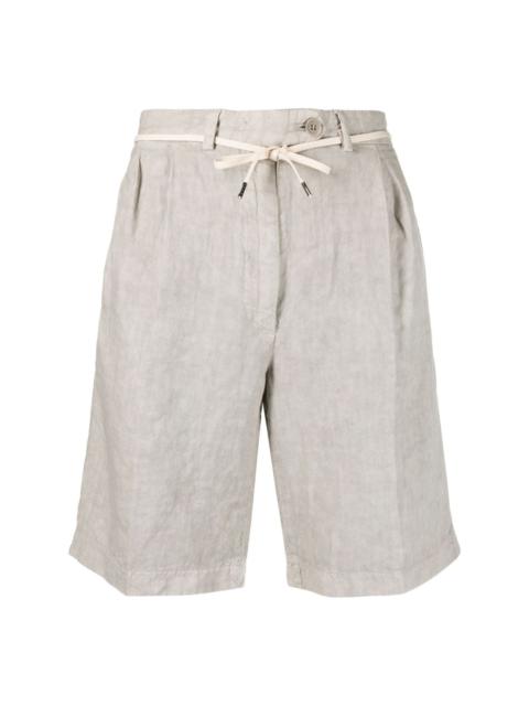 Aspesi tie-waist linen shorts