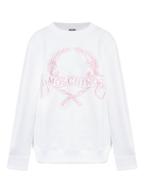 Moschino laurel wreath embroidered sweatshirt