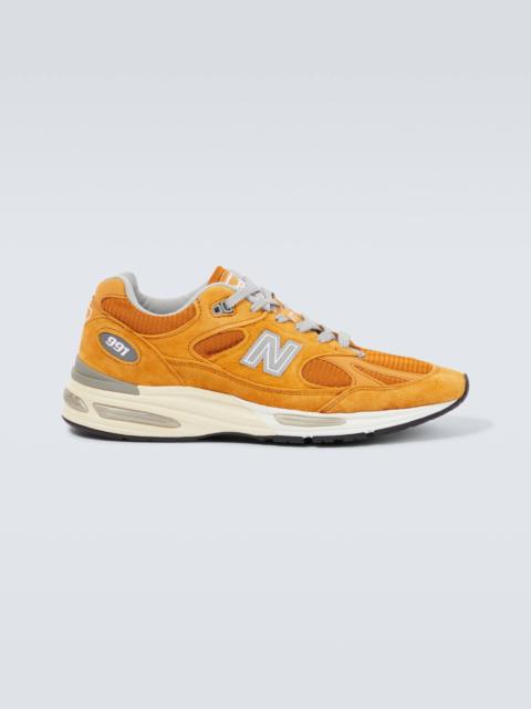New Balance Made In UK 991v2 suede-trimmed sneakers