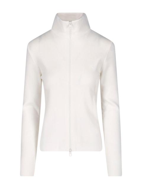 courrèges MERINO WOOL ZIP CARDIGAN