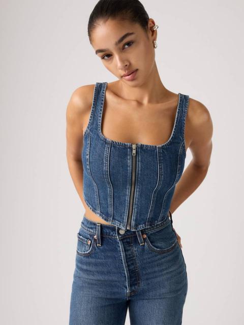Levi's SEAMED ZIP BUSTIER TOP