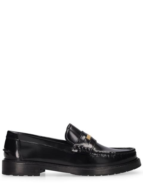 Moschino 25mm Moschino College leather loafers