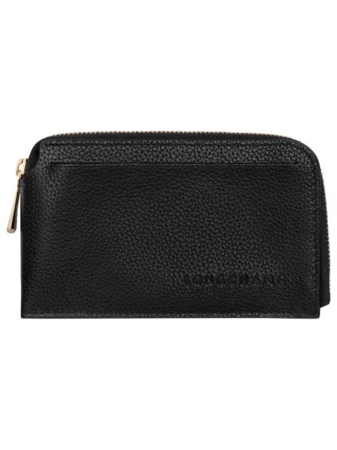 Longchamp Le Foulonné Card holder Black - Leather