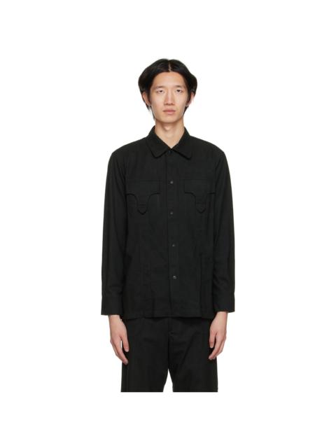 Sasquatchfabrix. Black Bush Faux-Leather Shirt