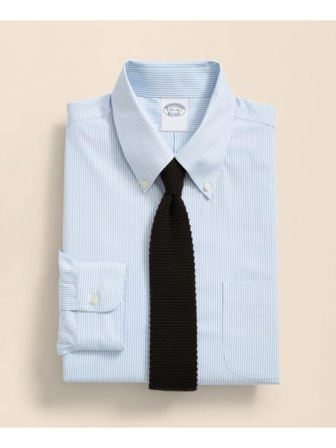 Brooks Brothers Stretch Supima® Cotton Non-Iron Pinpoint Oxford Button-Down Collar, Candy Stripe Dress Shirt