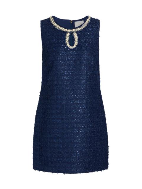 Lilly Pulitzer Women's Ronan Metallic Tweed Romper - Low Tide Navy