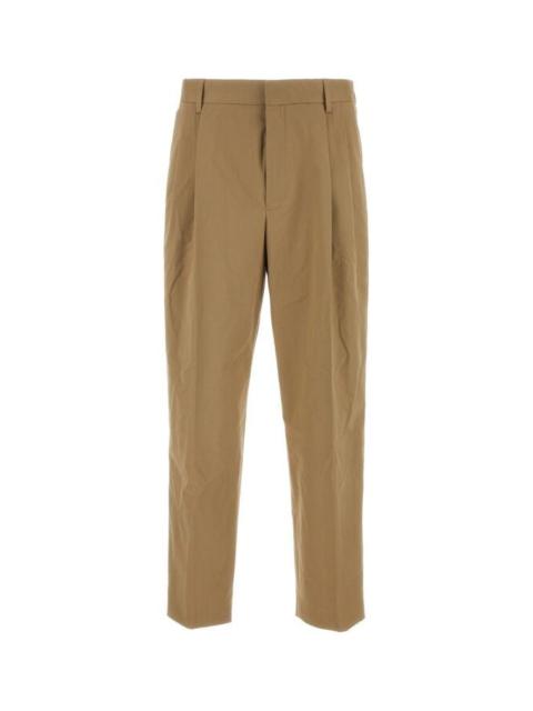 Khaki stretch cotton pant