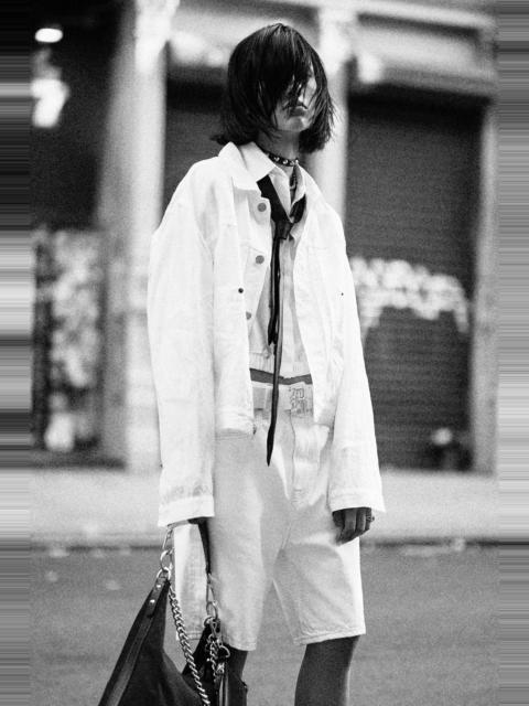 R13 RELAXED PLEATED TRUCKER JACKET