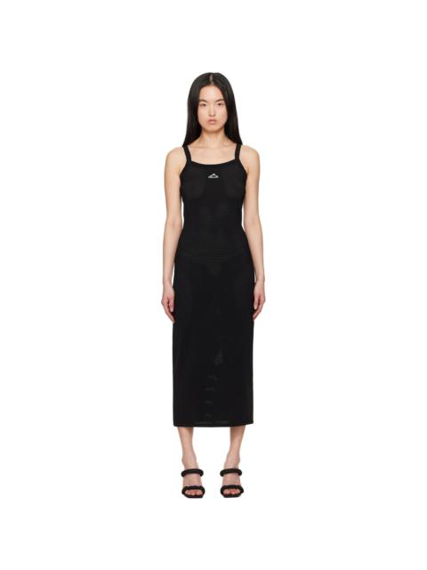 alexanderwang.t Black Cami Athletic Mesh Midi Dress