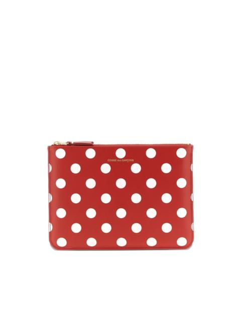 Comme Des Garçons polka dot-print leather wallet