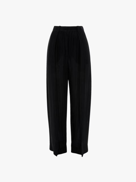 Victoria Beckham Wide Leg Trouser In Navy