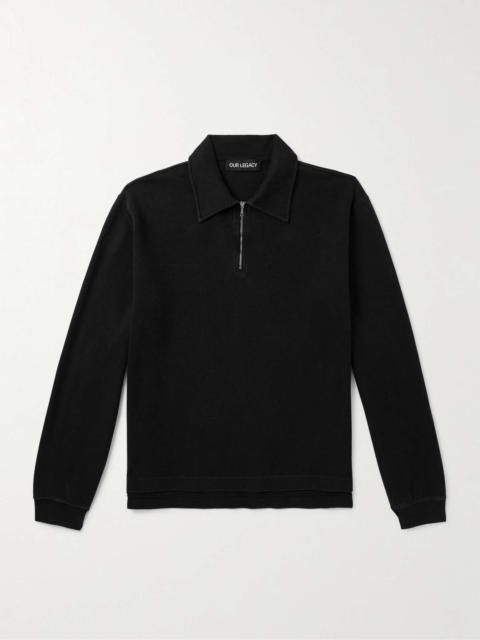 Our Legacy Lad Ribbed Cotton-Jersey Half-Zip Sweatshirt