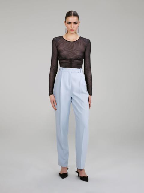 self-portrait Light Blue Crepe Trousers