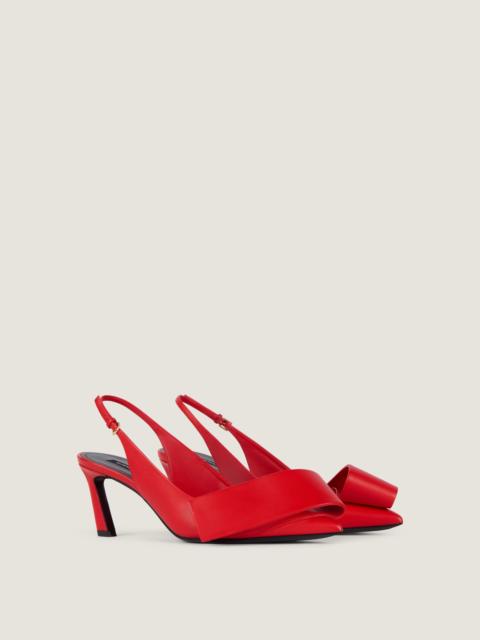 Givenchy TWISTED RIBBON SLINGBACKS PUMPS IN LEATHER