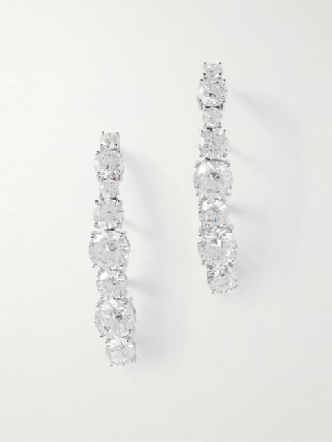 Completedworks Rhodium-plated cubic zirconia earrings Silver
