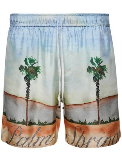 AMIRI Dinosaur Webster palm-tree shorts