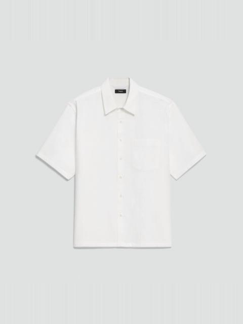 Theory Weekend Short-Sleeve Shirt in Waffled Cotton