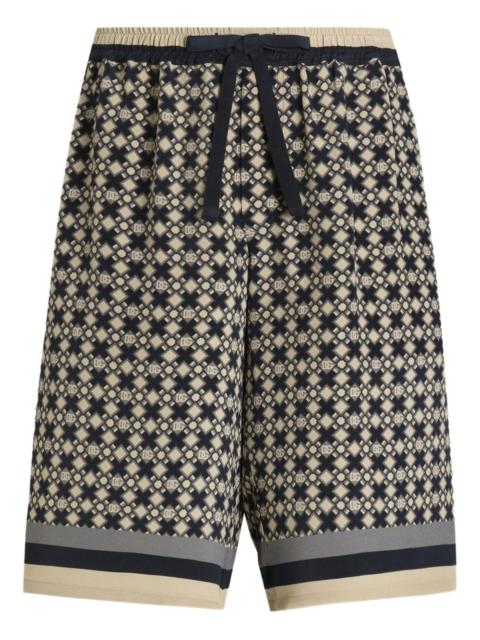 Dolce & Gabbana geometric-pattern drawstring shorts
