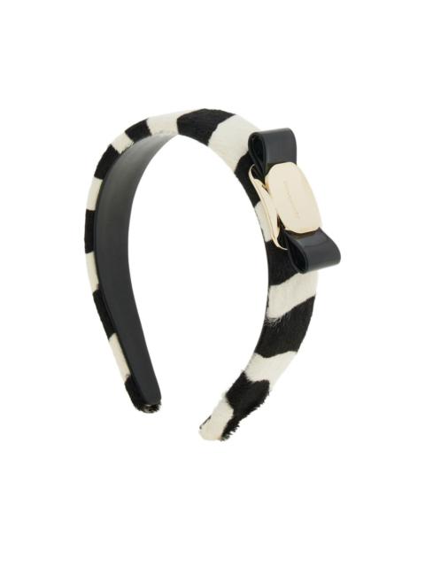 FERRAGAMO Vara Bow zebra-print headband