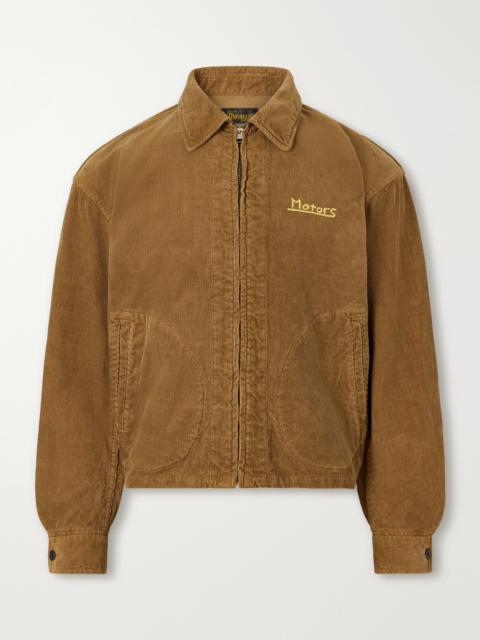 visvim Somer Swingtop Embroidered Distressed Cotton-Corduroy Jacket