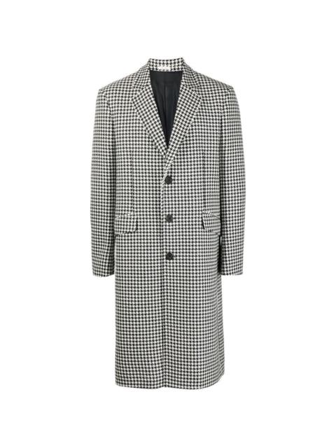 houndstooth single-breasted coat