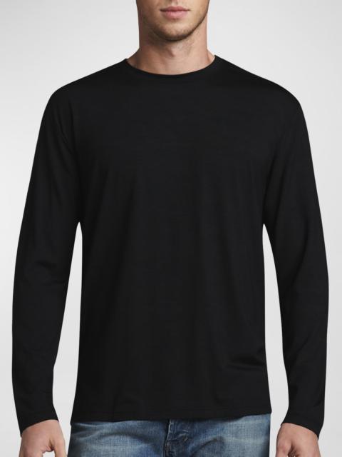 Derek Rose Basel 1 Long-Sleeve Jersey T-Shirt, Black