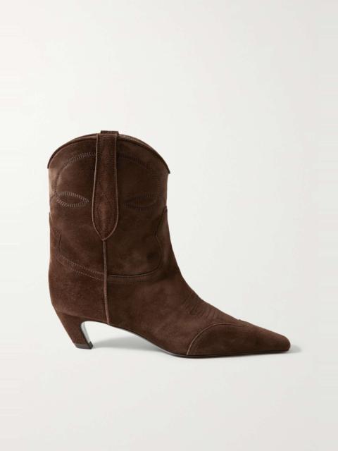 KHAITE Dallas suede ankle boots