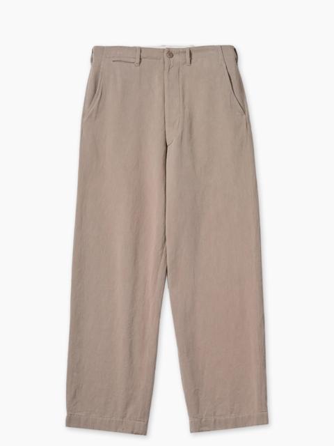 KAPTAIN SUNSHINE KAPTAIN SUNSHINE COTTON DRILL OFFICER PANTS KHAKI
