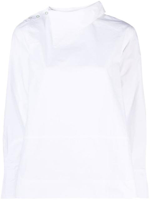 GANNI asymmetric organic cotton shirt